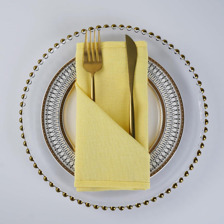 weich Polyester -Leinen gemischt Abendessen Cloth Servietten, 12 Stück (40 x 40 cm), für Veranstaltu