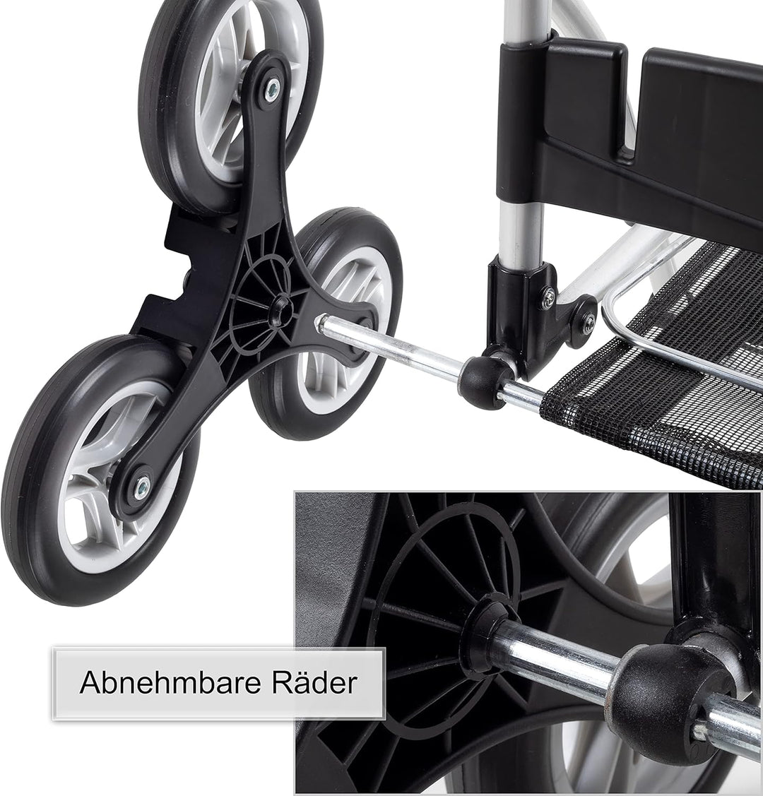 ANDERSEN Einkaufstrolley - Treppensteiger Royal Shopper Tamo anthrazit 51 L Reflektor,Thermo, Alumin