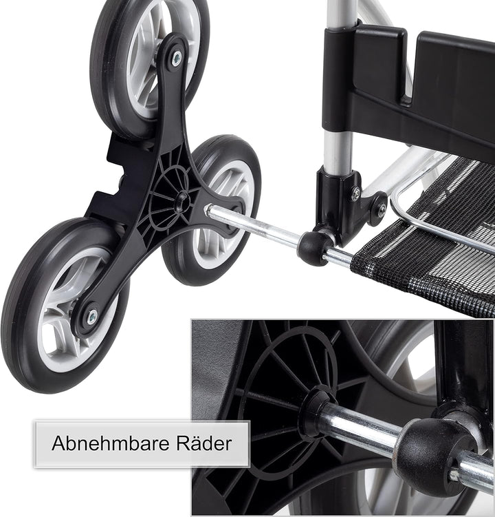ANDERSEN Einkaufstrolley - Treppensteiger Royal Shopper Tamo anthrazit 51 L Reflektor,Thermo, Alumin