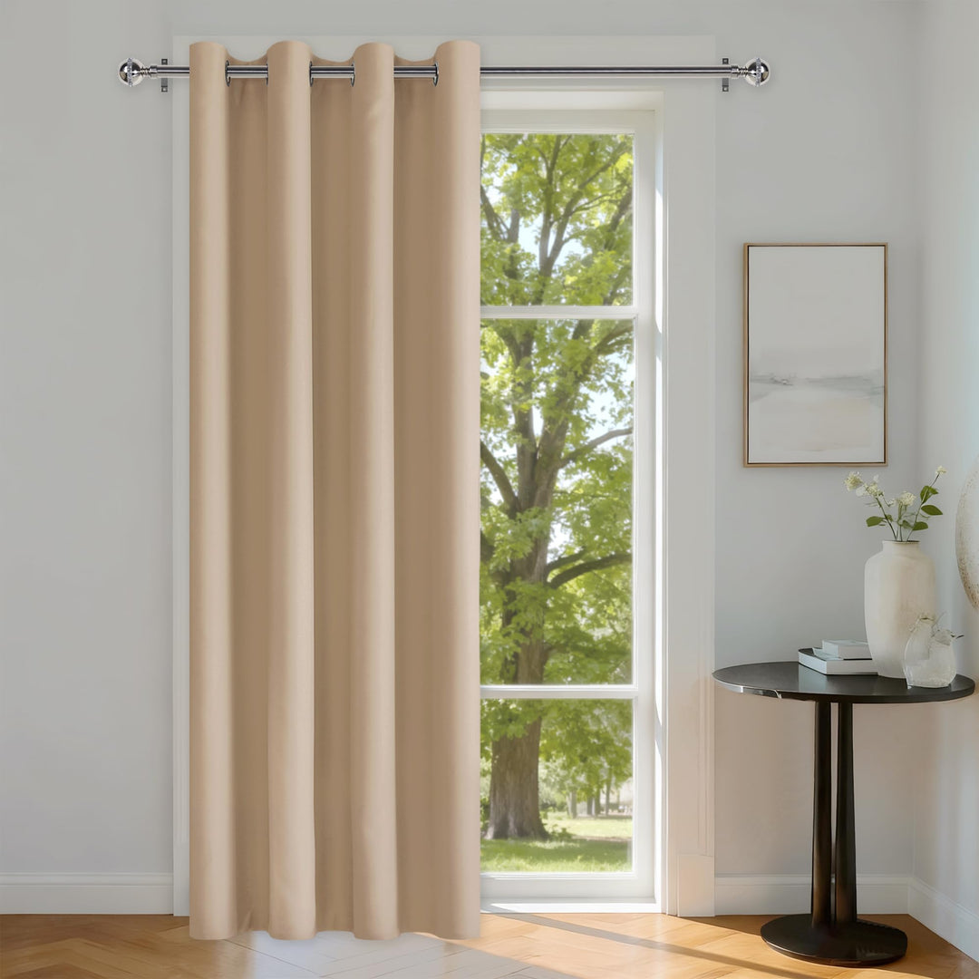 DWCN Thermovorhang Hitzeschutz Türvorhang Blickdicht 1 Stück H210xB132cm Verdunkelungsvorhang Biscot