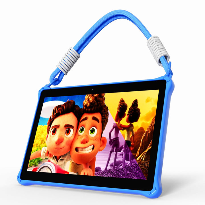 PRITOM 10-Zoll-Kinder-Tablet mit Android 13, 64 GB, erweiterbar auf 512 GB, Dual-Kamera, Tablet für