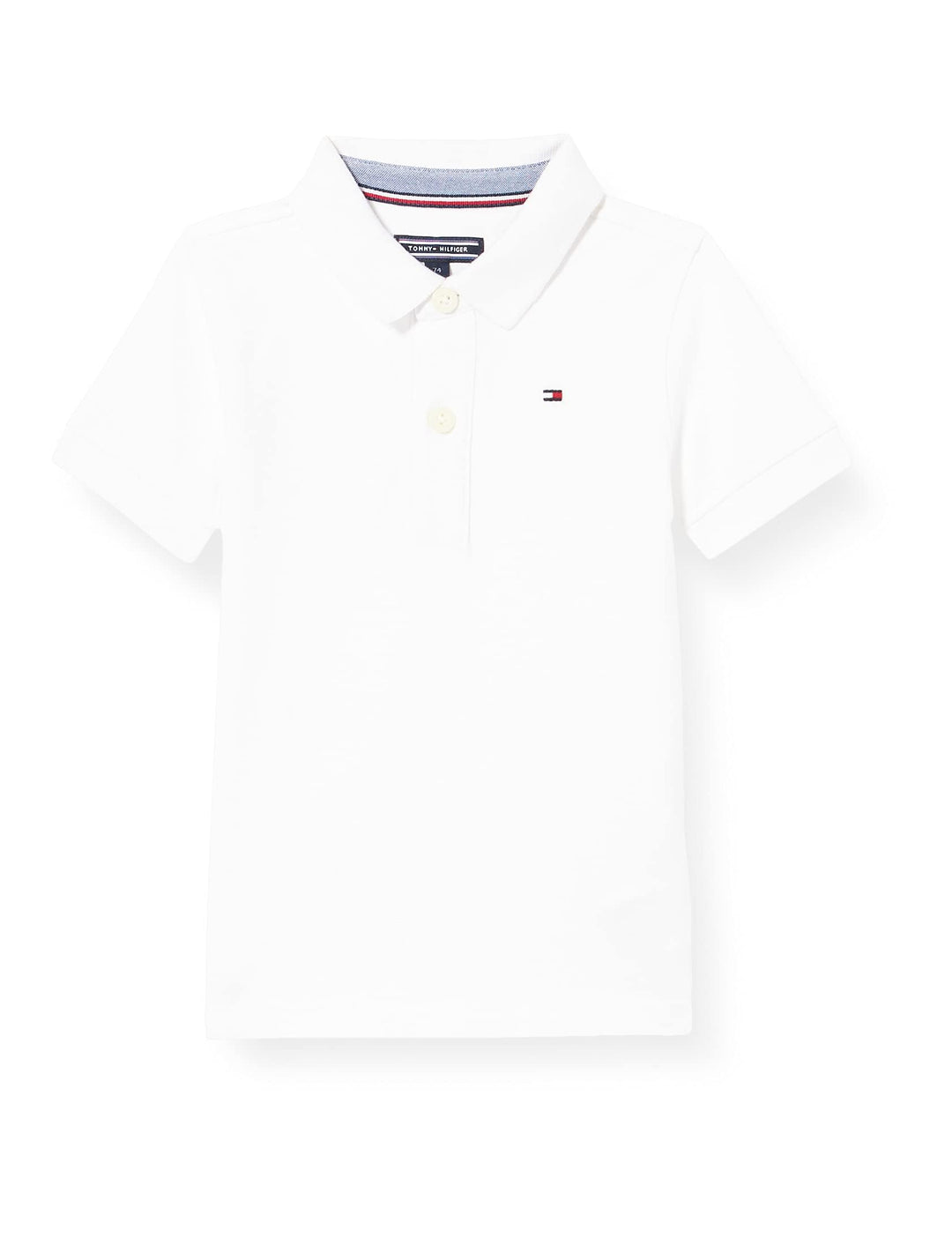 Tommy Hilfiger Jungen Poloshirt Kurzarm aus Bio-Baumwolle 110 Bright White, 110 Bright White