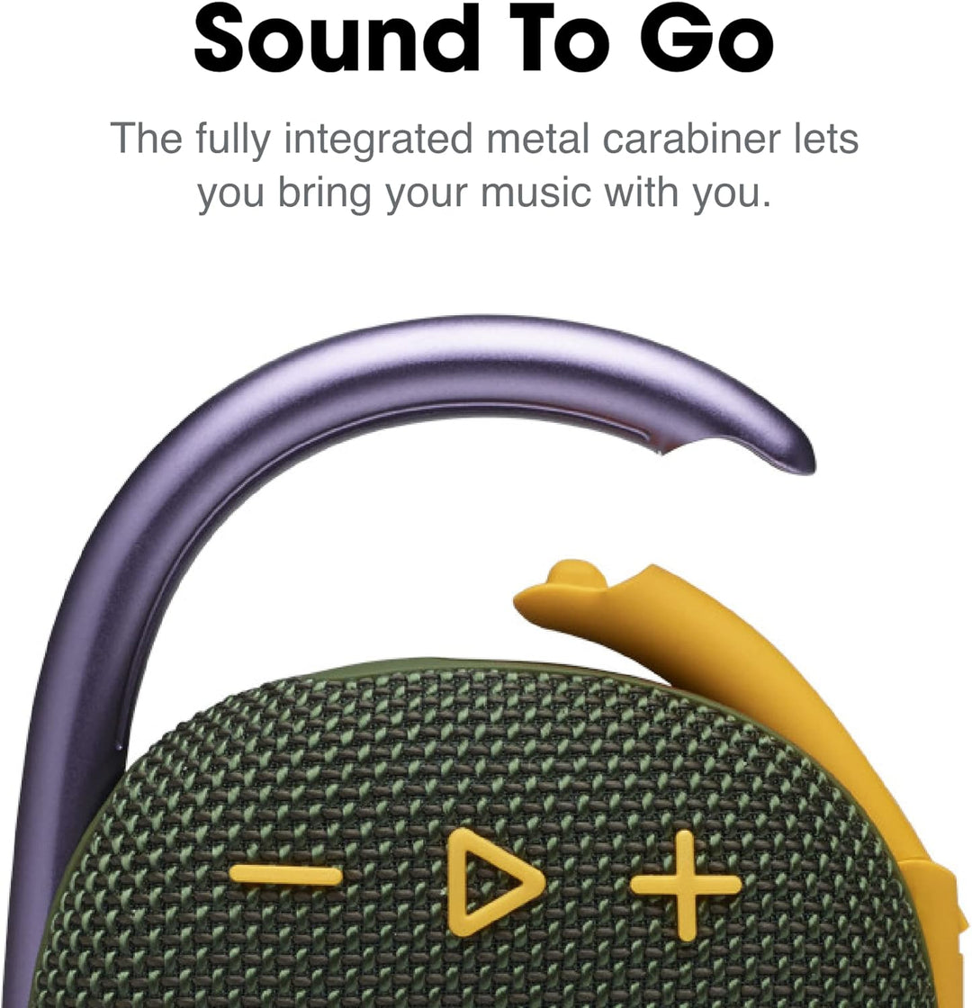 JBL Clip 4 Waterproof Portable Bluetooth Speaker with up to 10 Hours of Battery - Green Grün Clip 4,