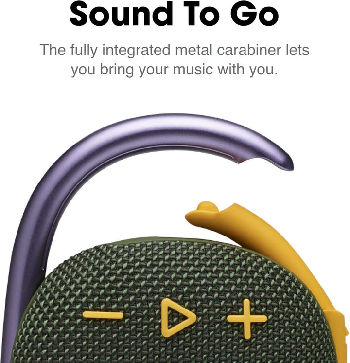 JBL Clip 4 Waterproof Portable Bluetooth Speaker with up to 10 Hours of Battery - Green Grün Clip 4,