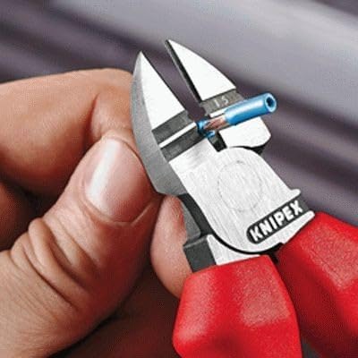 Knipex Abisolier-Seitenschneider schwarz atramentiert, mit Mehrkomponenten-Hüllen 160 mm 14 22 160