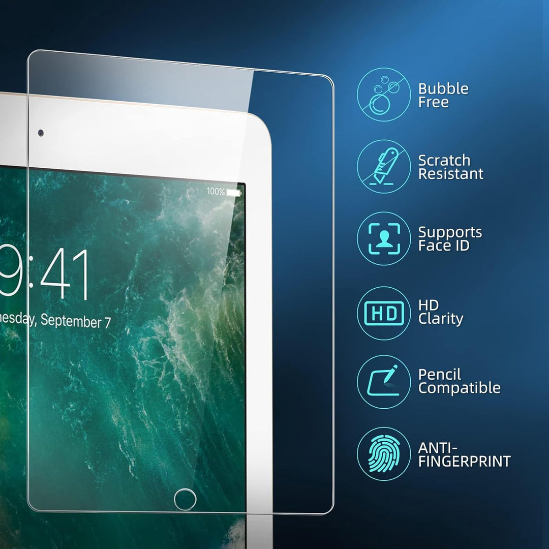 NEW'C 2 Stück, Schutzfolie für iPad Air 3 10,5 Zoll (2019), iPad Pro 10,5 Zoll (2017) und ein Ausric