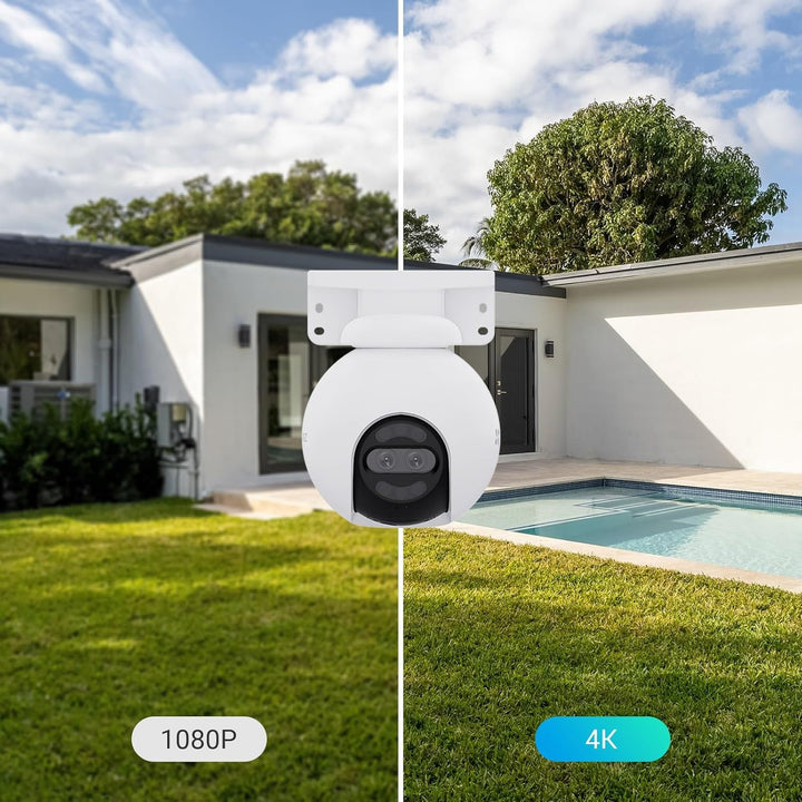 EZVIZ 4K Dual-Lens Kamera Überwachung aussen, PTZ WLAN Kamera mit 30m Farbnachtsicht, KI Personen-/F