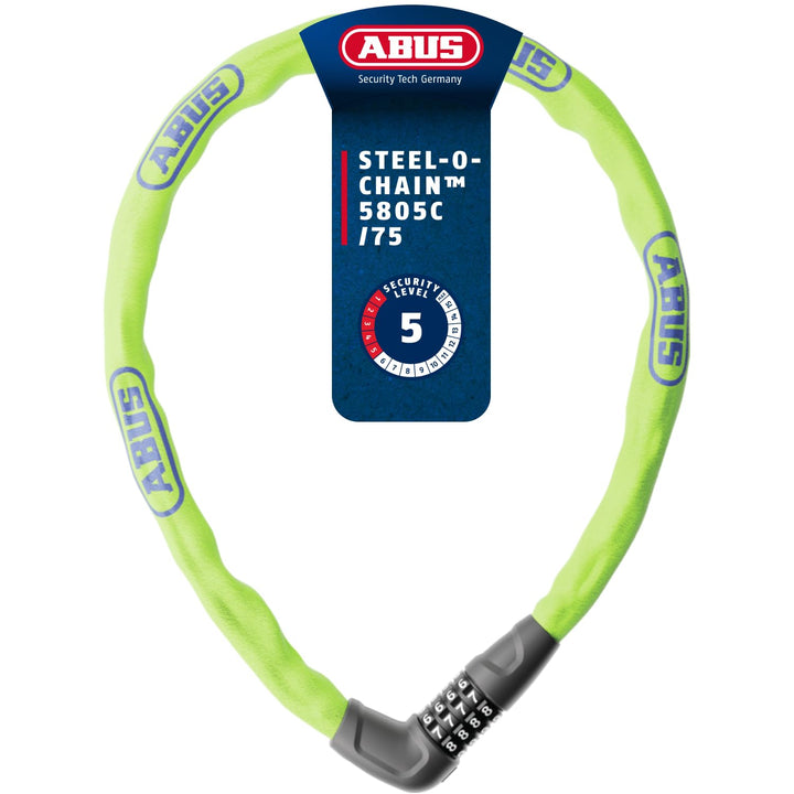 ABUS Kettenschloss Steel-O-Chain 5805C – Zahlenschloss aus 5 mm starken Stahlkette – ABUS-Sicherheit