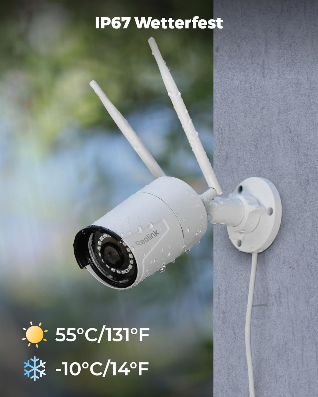 Reolink 5MP WLAN Überwachungskamera Outdoor, 2,4GHz/5GHz WLAN CCTV IP Kamera Aussen mit Personen-/Fa
