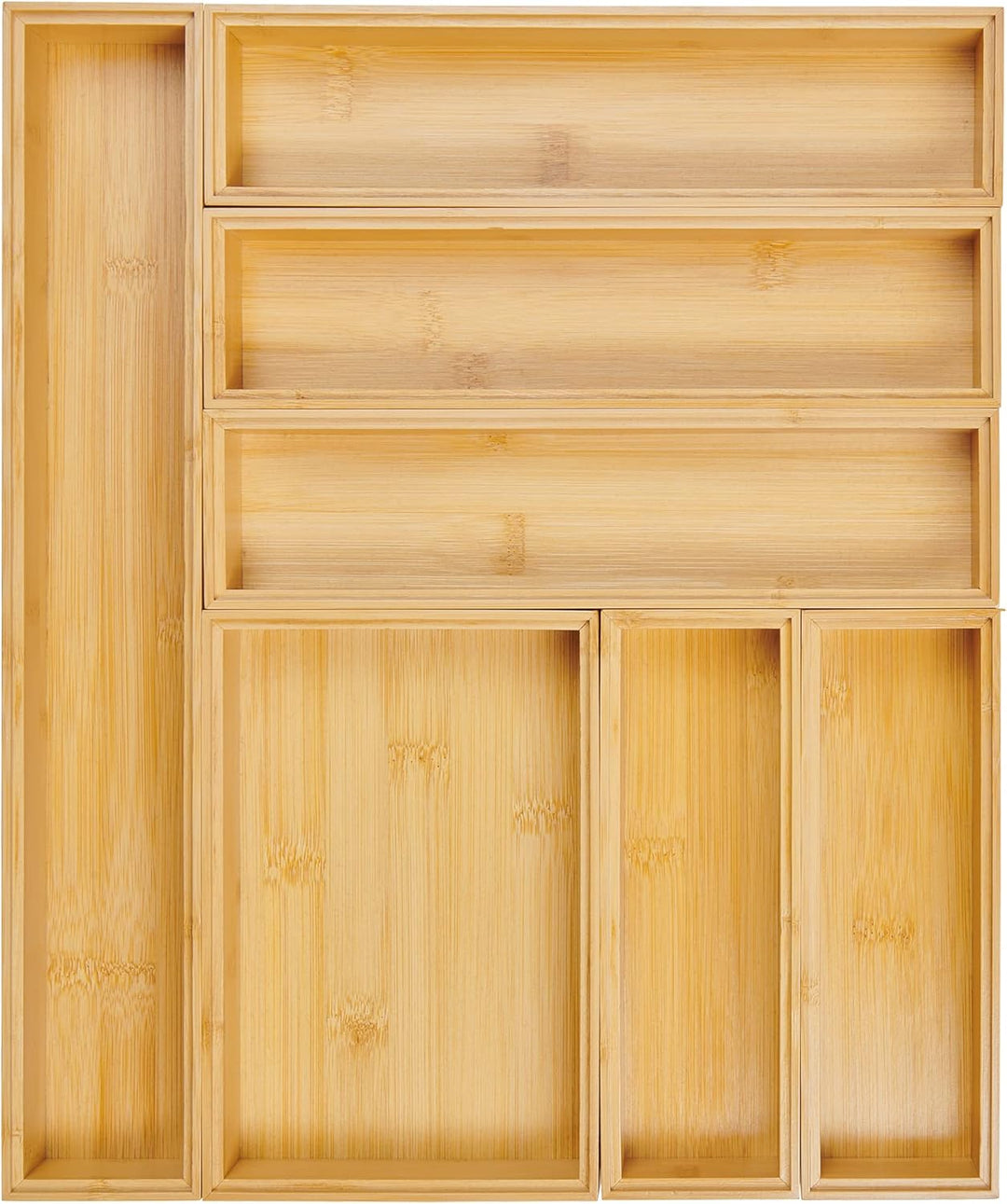 Lurch 10779 Organizer-System Box Einsatz für Schubladen und Aufbewahrungsbox Bambus 14x28cm, 14x28cm