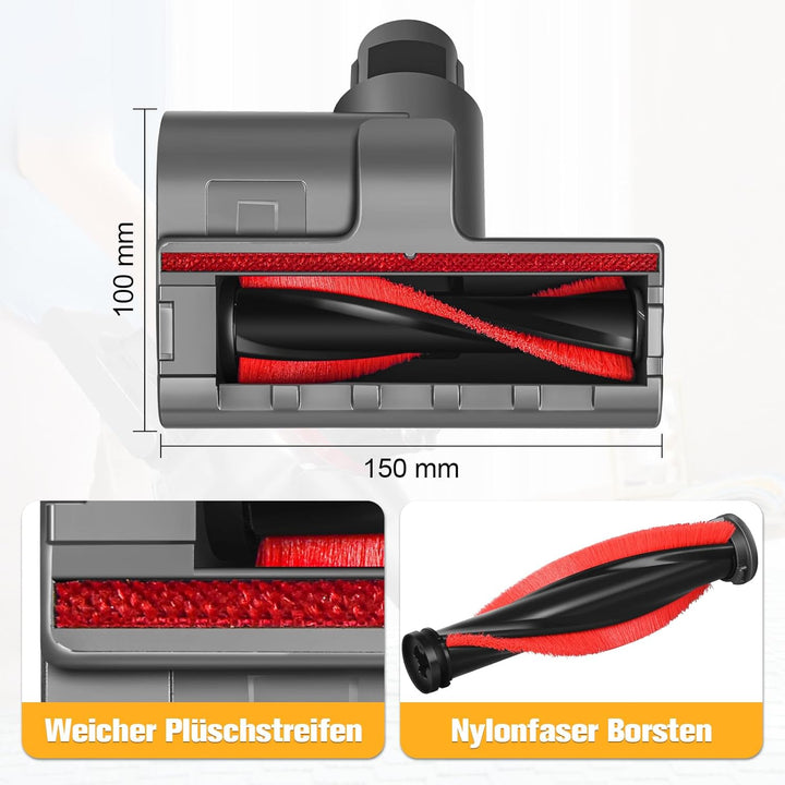 Mini Turbinendüse für Dyson V7 V8 V10 V11 V15 Bürste Ersatzteile Bürstenrolle Zubehör Ersatzbürste f