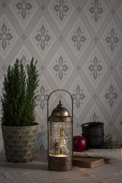 Konstsmide 4349-000 LED Schneelaterne, Mattgold Mattgold Charles Dicken Style