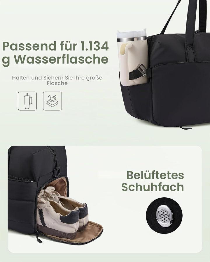 LOVEVOOK Sporttasche Reisetasche Klein Damen, Leichte Puffer Weekender Travel Bag Kliniktasche Gebur
