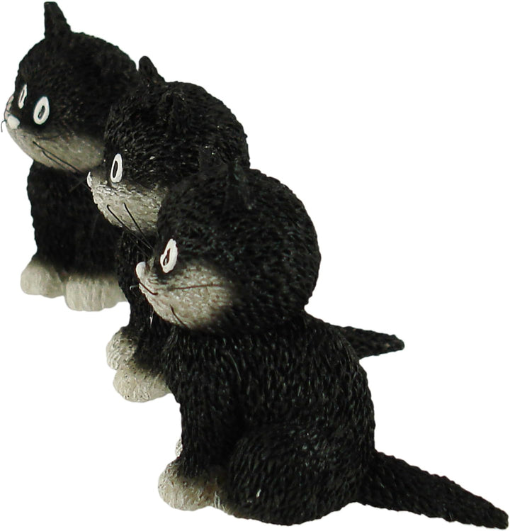 Parastone Dubout Cats Collection DUB22 Dekofiguren-Set mit drei Kätzchen, sitzend, 4-teilig