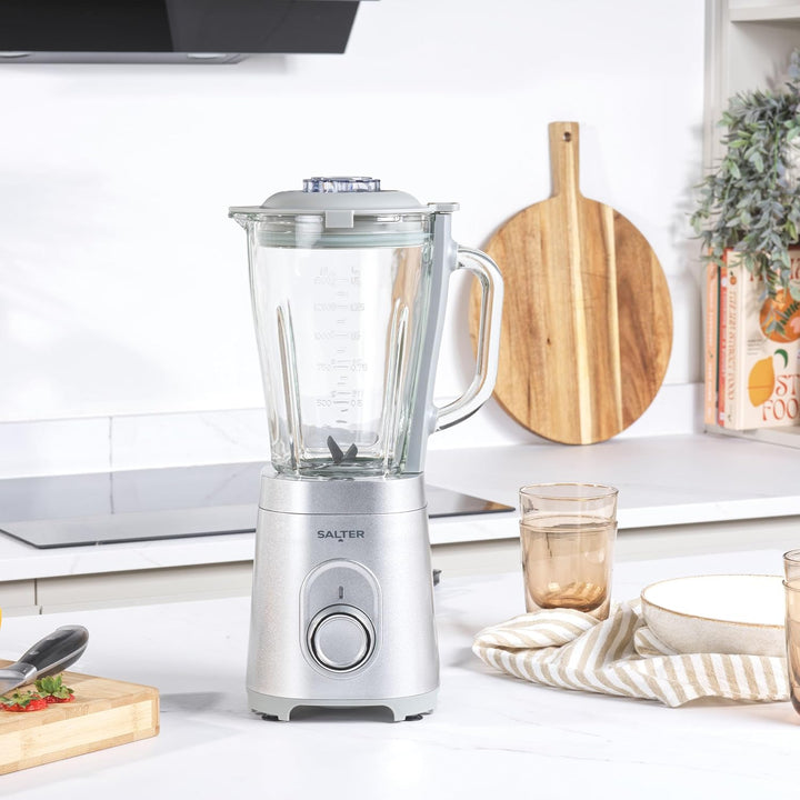 Salter Standmixer Glas 1,5L, Smoothie Maker &amp; Mixer für Küche, Hochleistungsmixer mit Pulsfunktion,