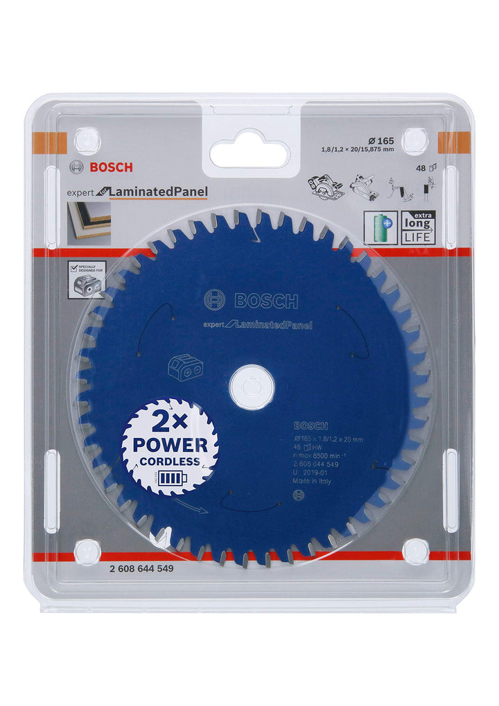 Bosch Accessories 1x Kreissägeblatt Expert for Laminated Panel (Spanplatten, Sägeblatt Ø 165 x 20 x
