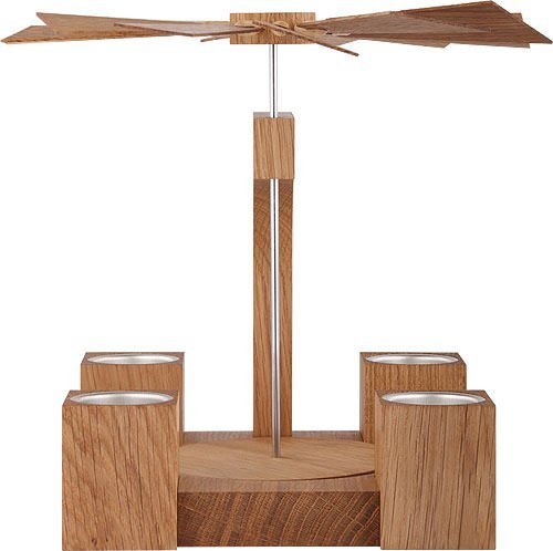 KWO Olbernhau Pyramide Eiche, Natur,19 cm, Mehrfarbig, hoch
