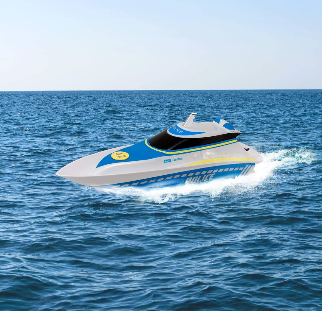 Revell Control 24138 RC Polizeiboot, mit wasserdichter Elektronik und integriertem LI-Ion-Akku Koffe