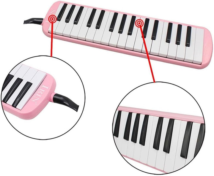 Melodica Keyboard-Bundle mit 32 Tasten, tragbares Instrument, ideal für Studenten, kommt mit weichem