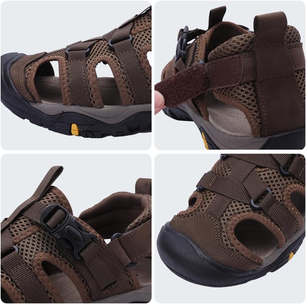 MGGMOKAY Herren Trekkingsandalen Outdoor Sportsandalen Sommer Sport Wandersandalen Verstellbaren Ges