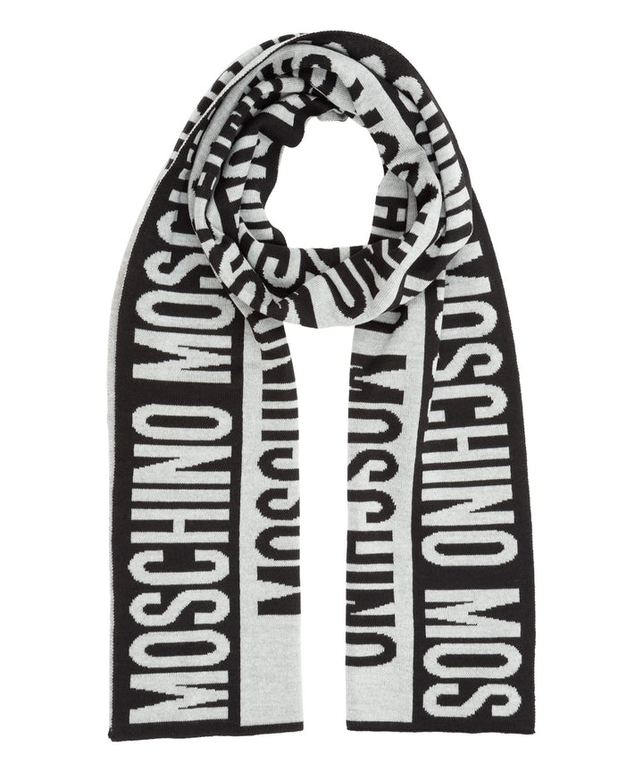 Moschino herren Wollschal black - grey