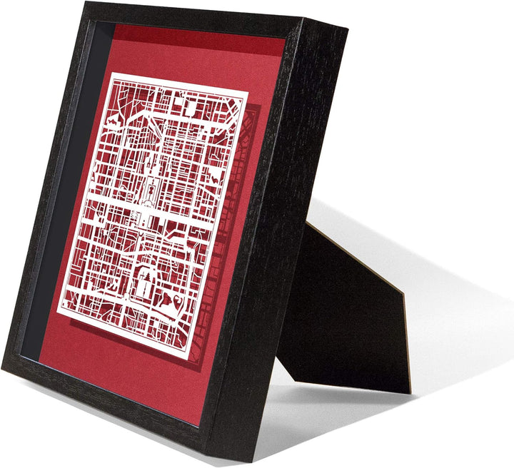 O3 DESIGN STUDIO - Marco de Papel para mapas, 22,8 x 22,8 cm, en Caja de Regalo, Fondo, autocambiant