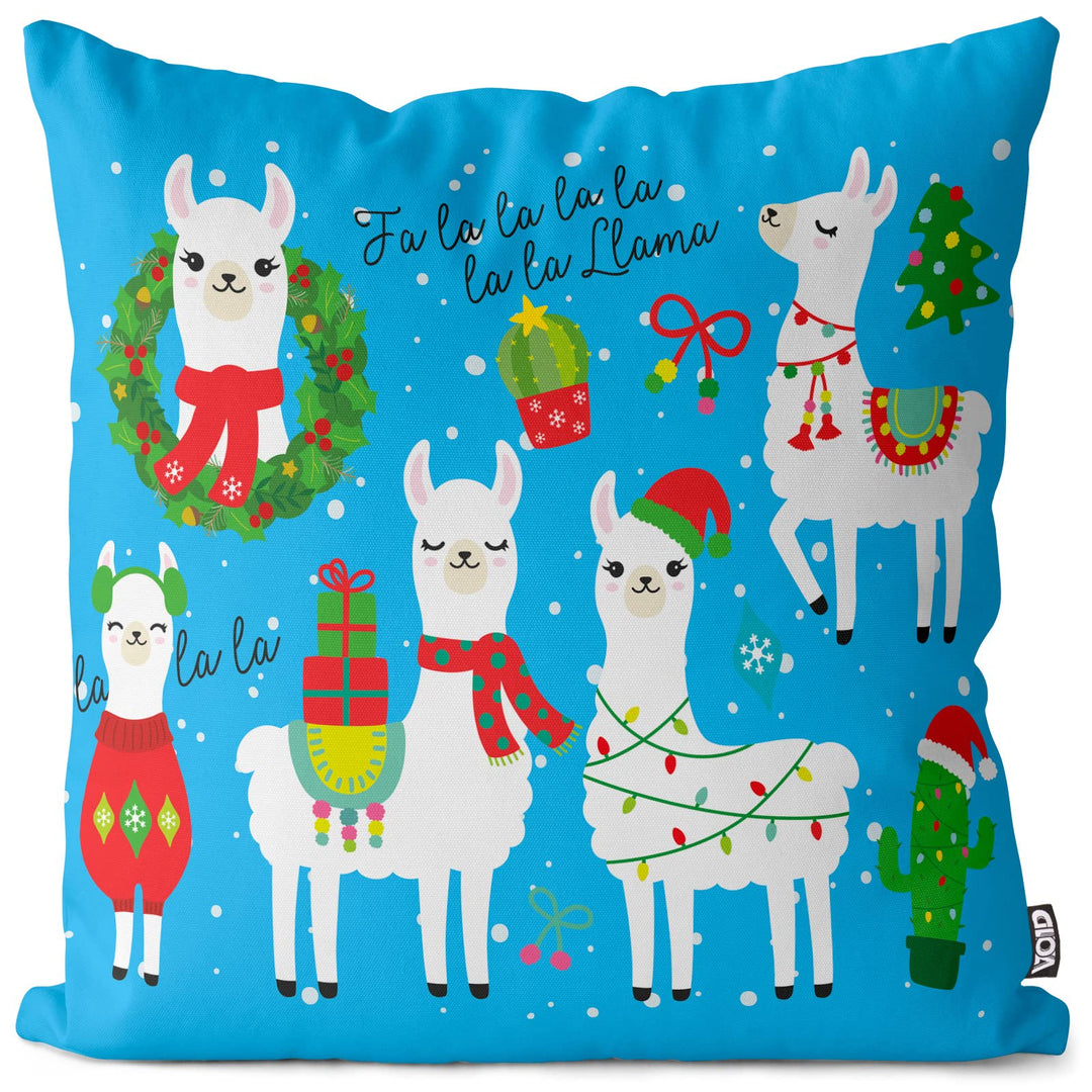 VOID Lama Winter Weihnachten Kissenbezug Kissenhülle Sofakissen Kissen Deko Weihnachten Winter Weihn
