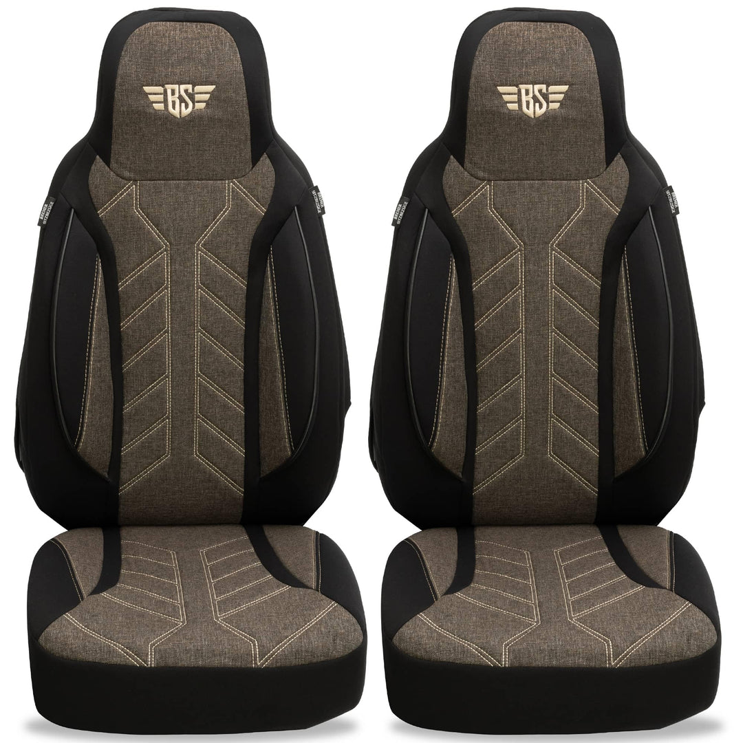 BREMER SITZBEZÜGE Mass Sitzbezüge Schonbezüge für Subaru XV 2 PLKT212 PLKT212 - Schwarz/Braun XV 2,