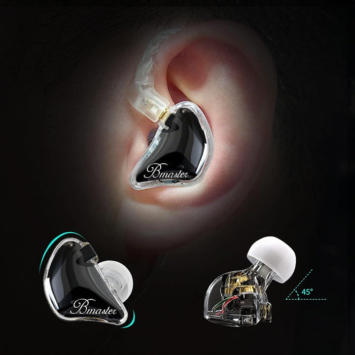 BASN Bmaster DREI-Dynamische Treiber In-Ear-Monitore Kopfhörer mit Zwei Abnehmbaren Kabeln Ohrhörer