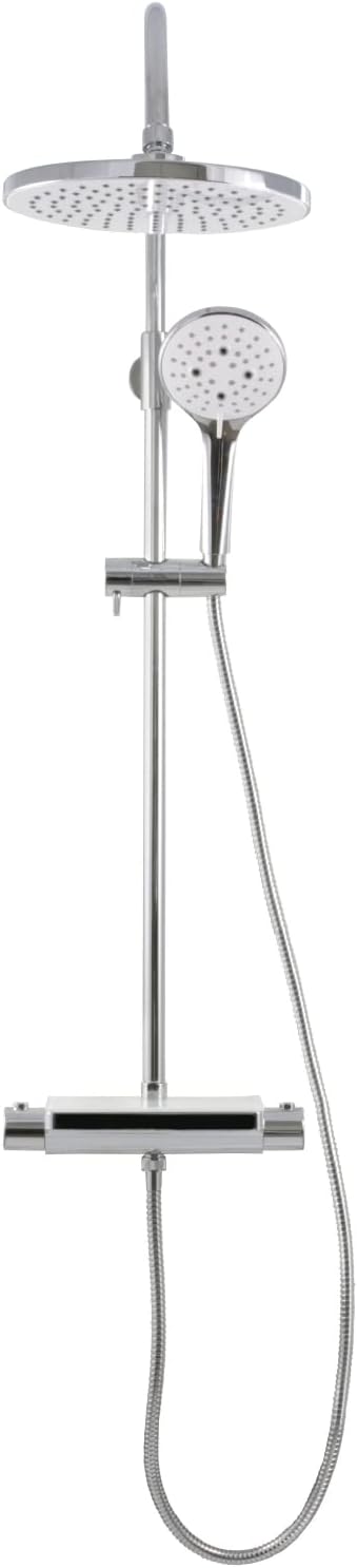 'aquaSu® Duschsystem Oblivio mit Thermostat-Armatur | Handbrause: 3-strahlig | Kopfbrause: 1-strahli
