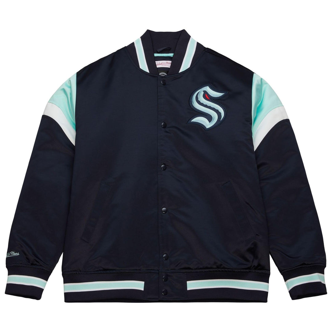 Mitchell & Ness NHL Heavyweight Satin Jacket - NHL XXL Marina Militare, XXL Marina Militare