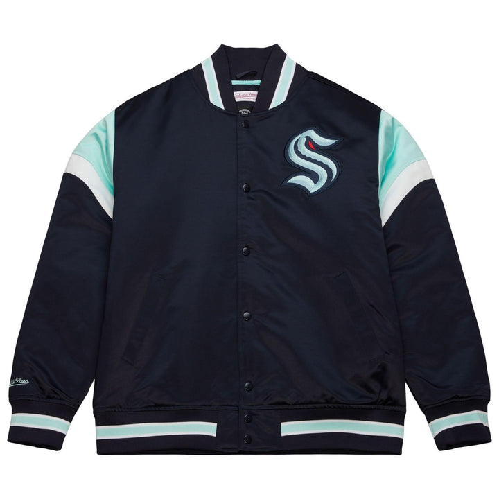 Mitchell & Ness NHL Heavyweight Satin Jacket - NHL XXL Marina Militare, XXL Marina Militare