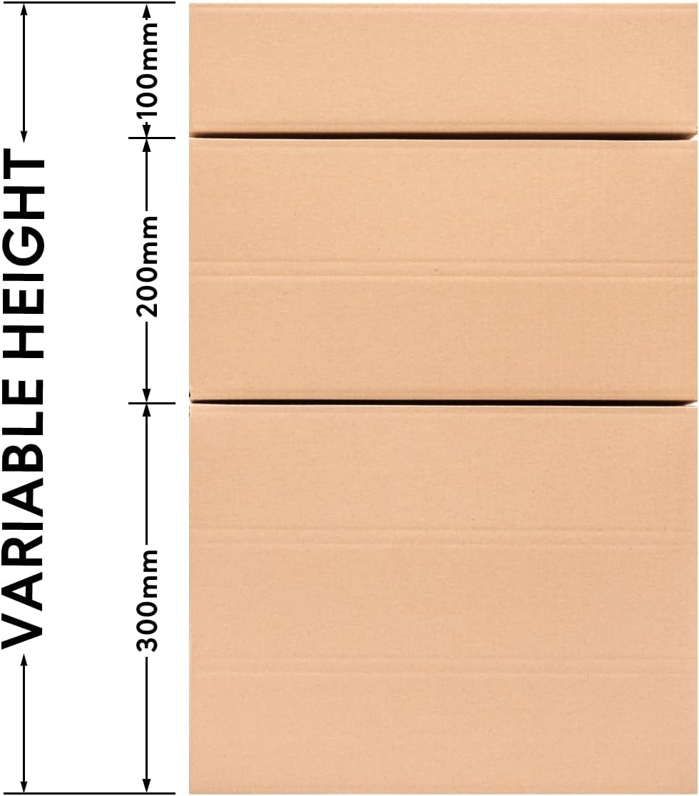 50 Faltkartons 400x300x300mm braun KK 100 1 wellig rechteckige Versandkartons | DHL 5Kg Paket | DPD