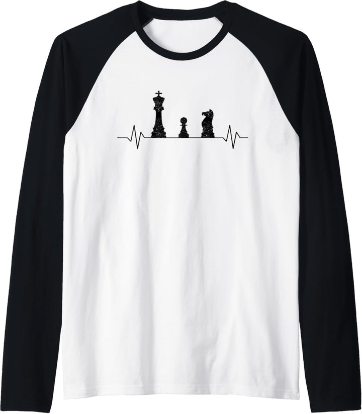 Schach-Herzschlag - Schachspieler Raglan