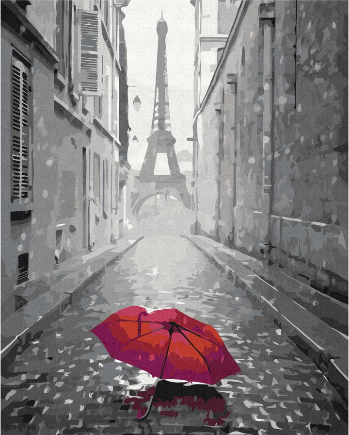 murando - Malen nach Zahlen Paris 40x60 cm Malset mit Holzrahmen auf Leinwand für Erwachsene Kinder