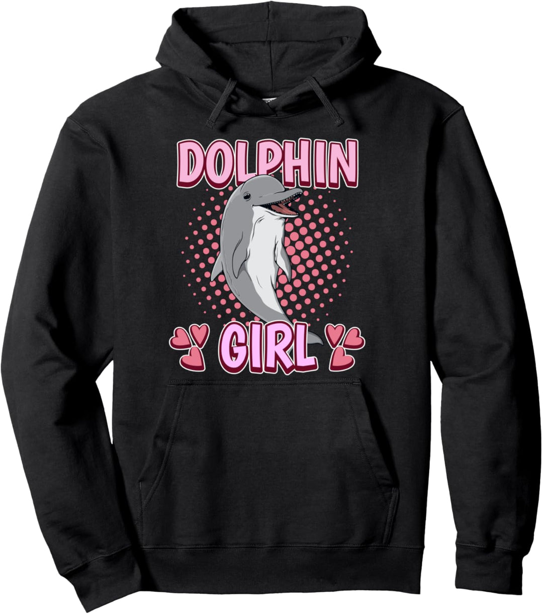 Delfin Mädchen Dolphin Girl Delfine Pullover Hoodie