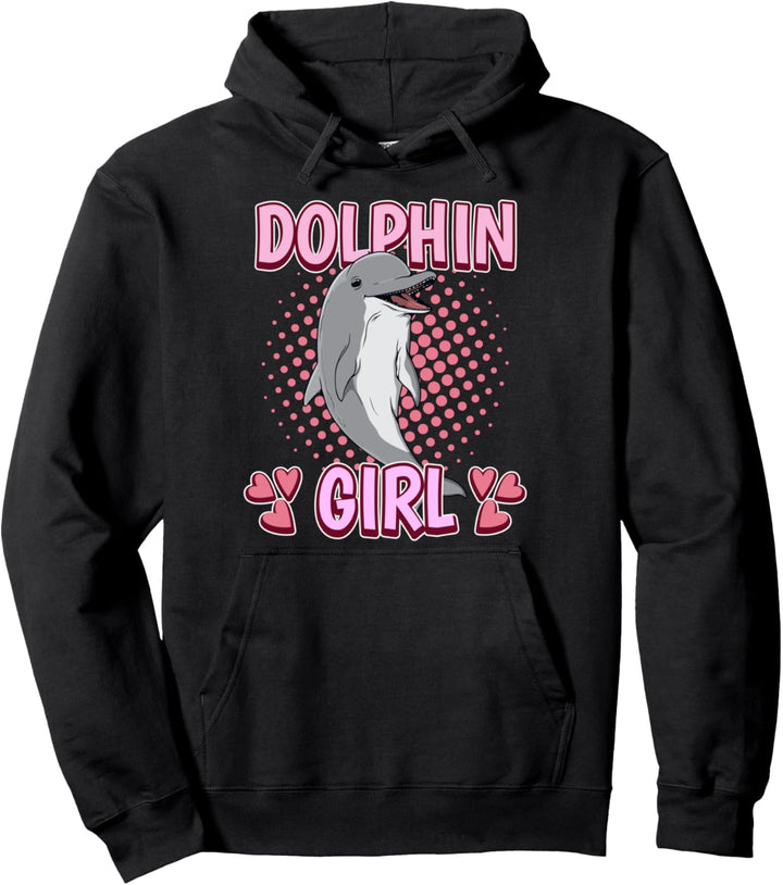 Delfin Mädchen Dolphin Girl Delfine Pullover Hoodie