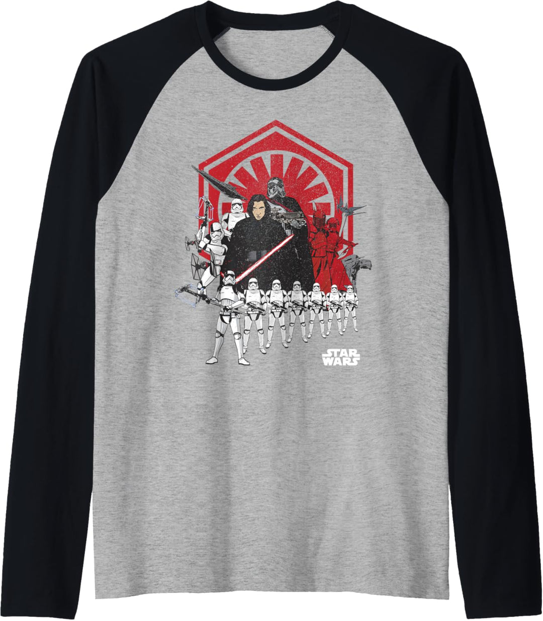 Star Wars Last Jedi Kylo Ren First Order Assemble Raglan