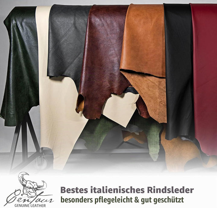 Centaur - Hochwertiges Leder Mousepad 25x18 cm nussbraun - Vintage Mauspad aus echtem Leder - Unterl