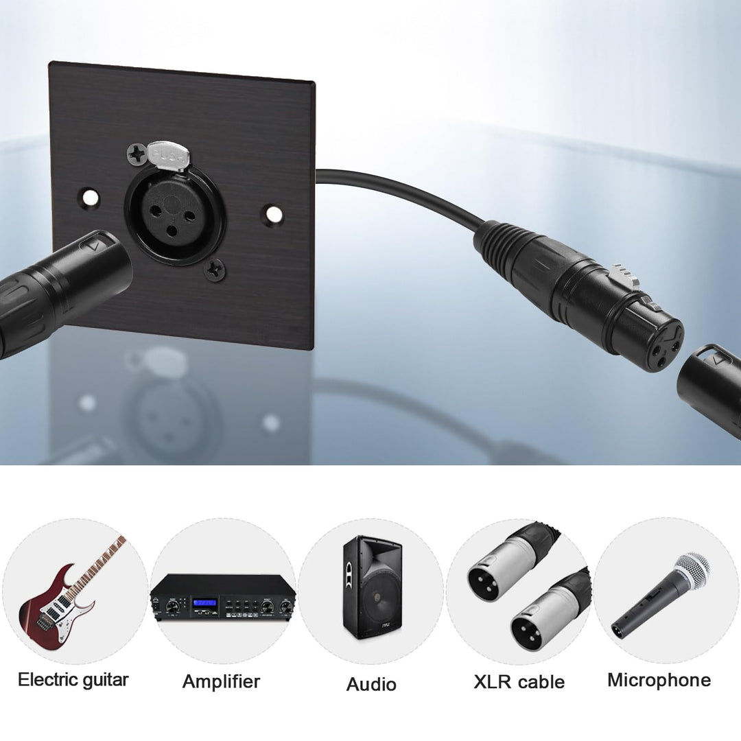 QIANRENON xlr Festmontage-Kurz-Kabel-Adapter für Lautsprecher und Mixer, 35cm
