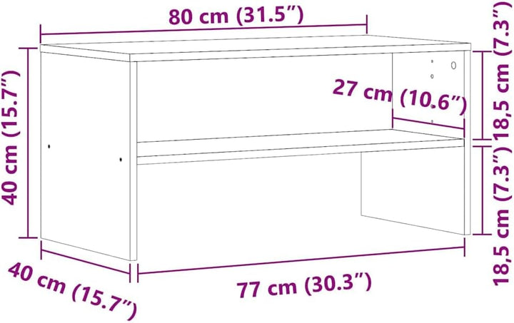 vidaXL TV-Schrank Altholz-Optik 80x40x40 cm Holzwerkstoff, TV-Möbel, TV-Board, TV-Sideboard, TV-Stän