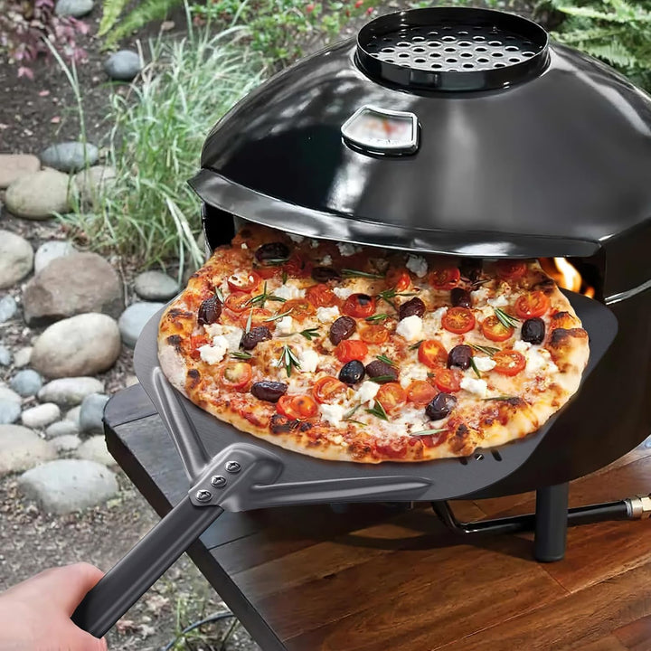12 Zoll 30cm x 72cm Perforierter Pizzaschieber, Pizzaschaufel aus Hart Eloxiertes Aluminium Rechteck