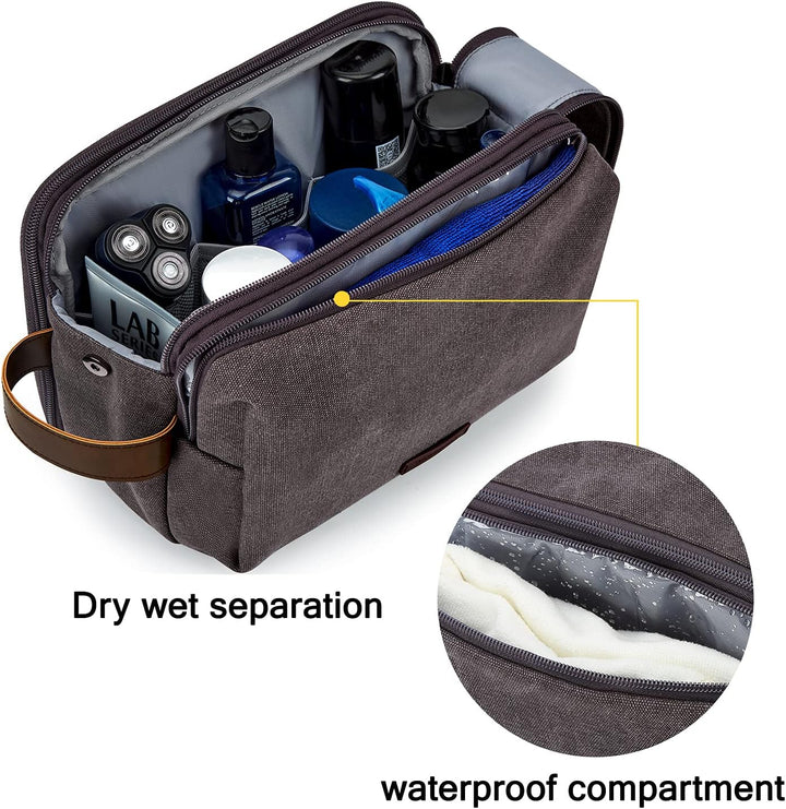 BAGSMART Kulturtasche für Herren,Travel Toiletry Organizer Dopp Kit Wasserabweisende Rasiertasche fü