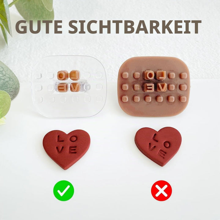 Keoker Zahlen- und Buchstabenstempel für Ton - Polymer Clay Stempel, tolle Arbeit mit Tonschneidern,