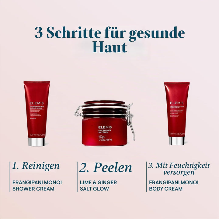 Elemis Limetten und Ingwer Salt Glow, belebendes Körperpeeling, 1er Pack (1 x 490 g) 490 g (1er Pack