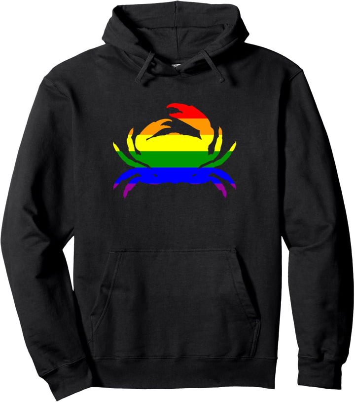 Pride Flag Regenbogenkrabbe Pullover Hoodie