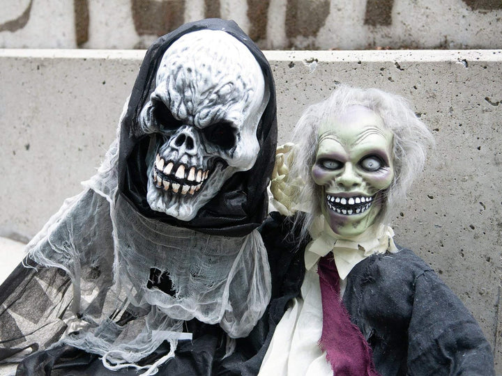 EUROPALMS Halloween Figur Death Man, 68cm | Gevatter Tod als animierte Standfigur