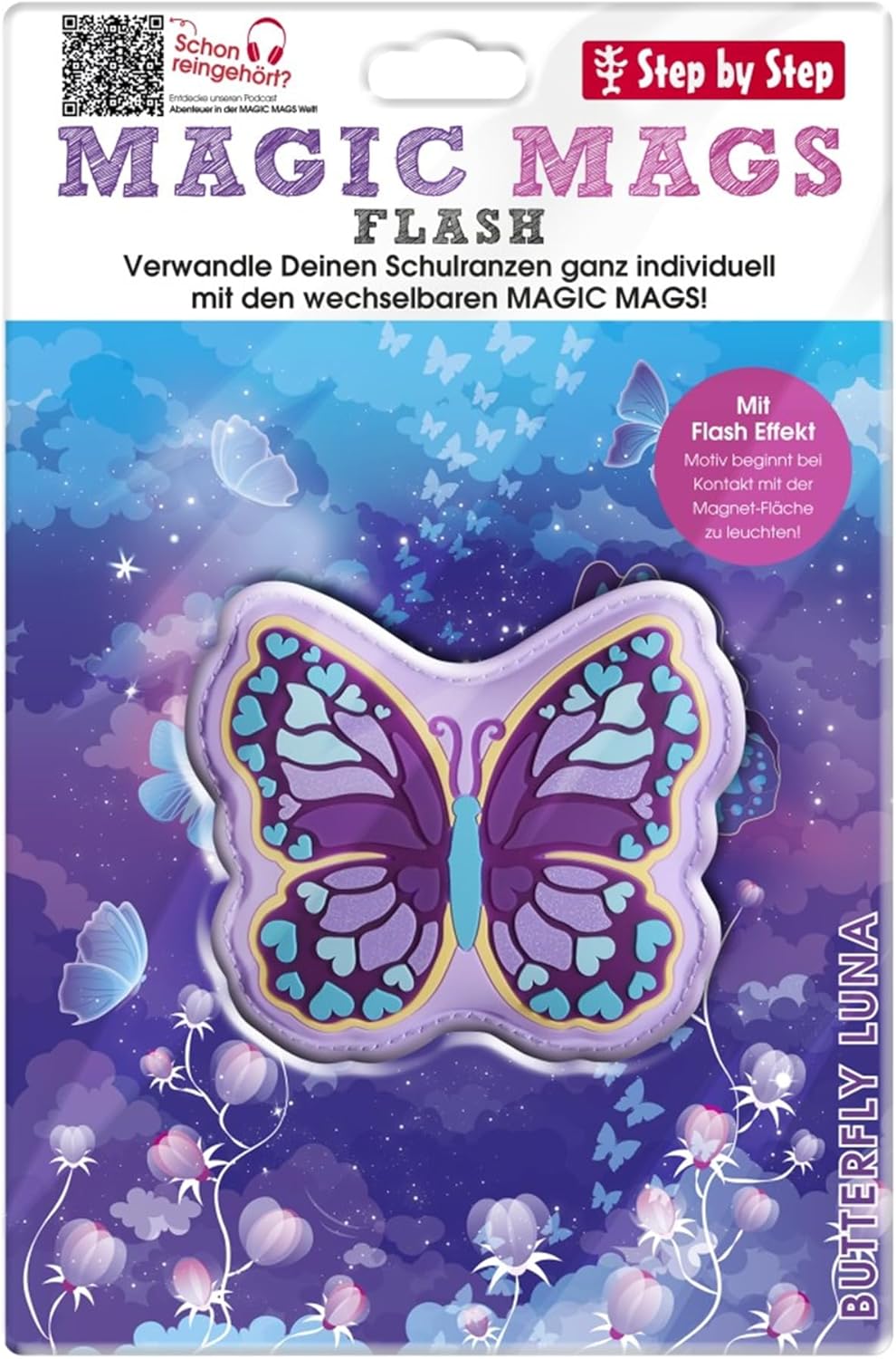 Step by Step Magic Mags Flash „Butterfly Luna“, Magnet-Applikation, Schmetterling, passend zum Schul
