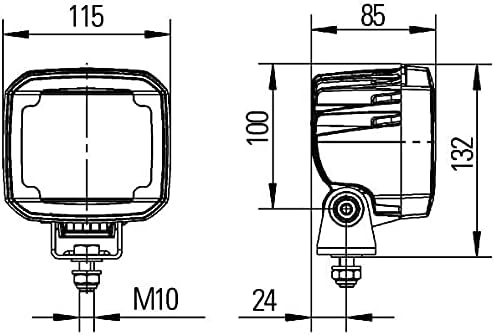 HELLA 1GA 995 506-061 LED-Arbeitsscheinwerfer - Ultra Beam - 12/24/230V - 2200lm - Anbau/geschraubt