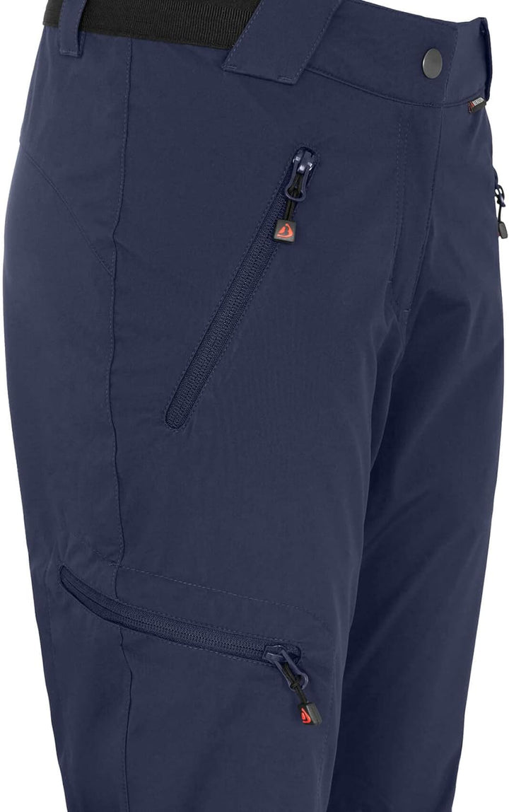 Bergson Damen Sommer Softshellhose TESSE ( slim fit) - schmaler Schnitt, elastischer Komfort Bund, l